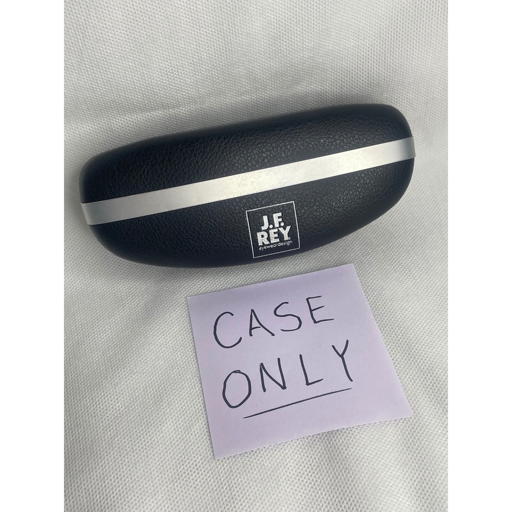 J.F. Rey Sunglasses Glasses Clamshell Case ONLY Black Silver Classic Standard